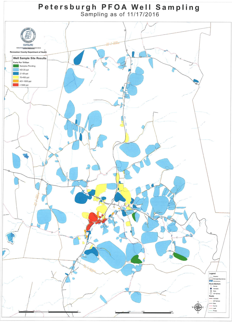 Rensselaer County and Petersburgh, New York The PFAS Project Lab